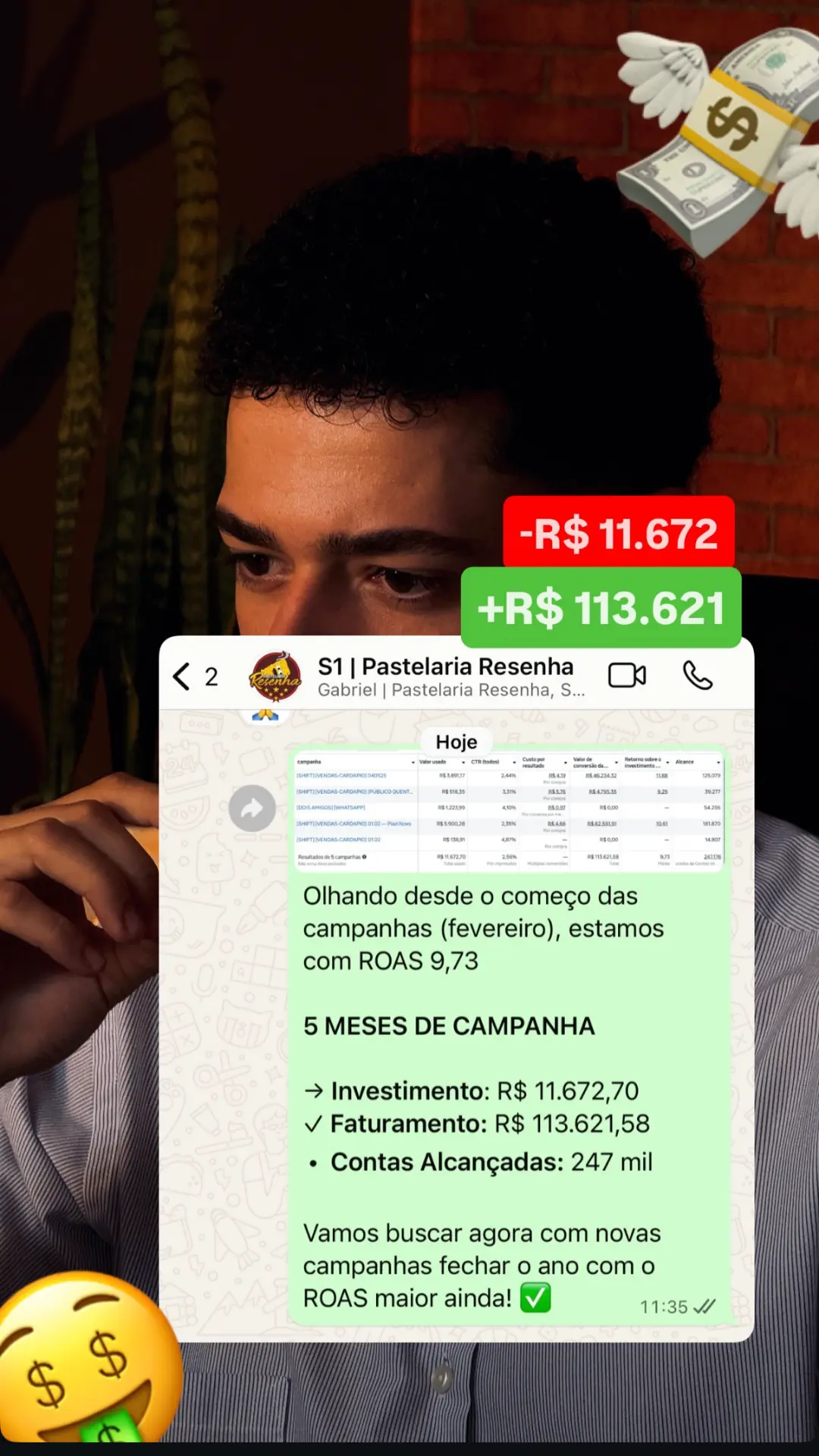 Resultados de cinco meses da Pastelaria Resenha